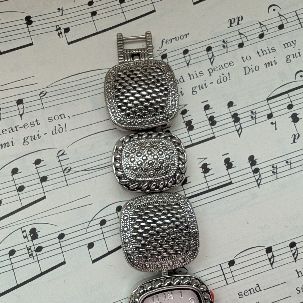 Silver Textured Bracelet Watch - Picture 9 of 10